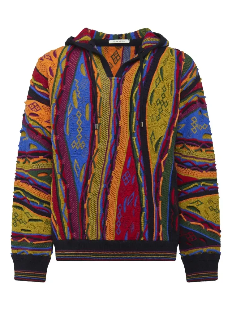 Pull capuche ras de cou M/L