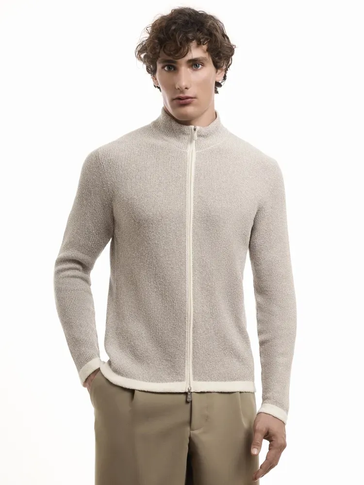 Langarm Zip Jacke