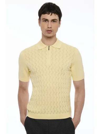 Halbarm Polo zip