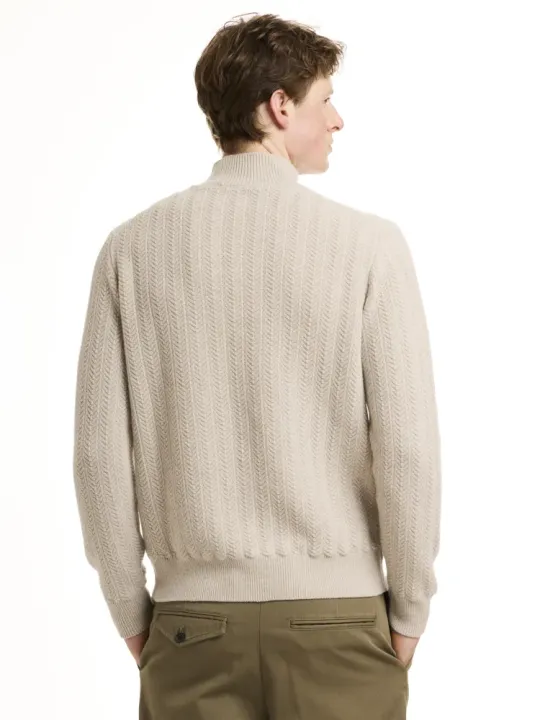 L/S Open mock neck