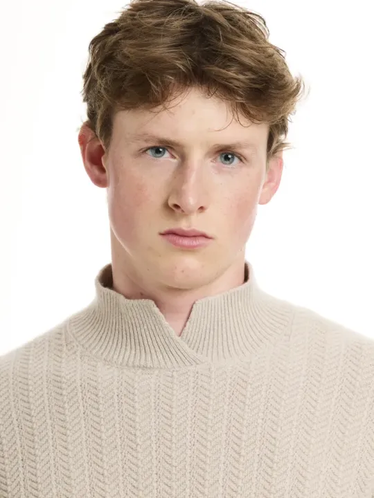 L/S Open mock neck