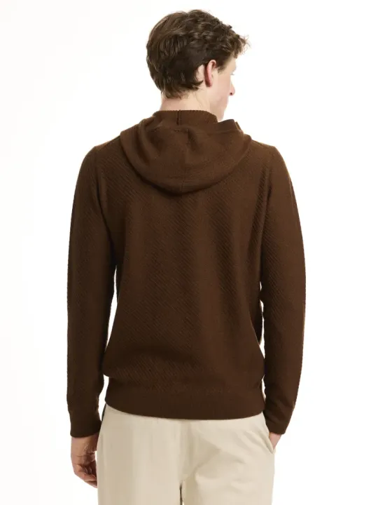 Pull capuche ras de cou M/L
