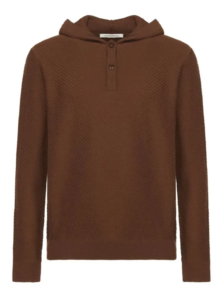 Pull capuche ras de cou M/L