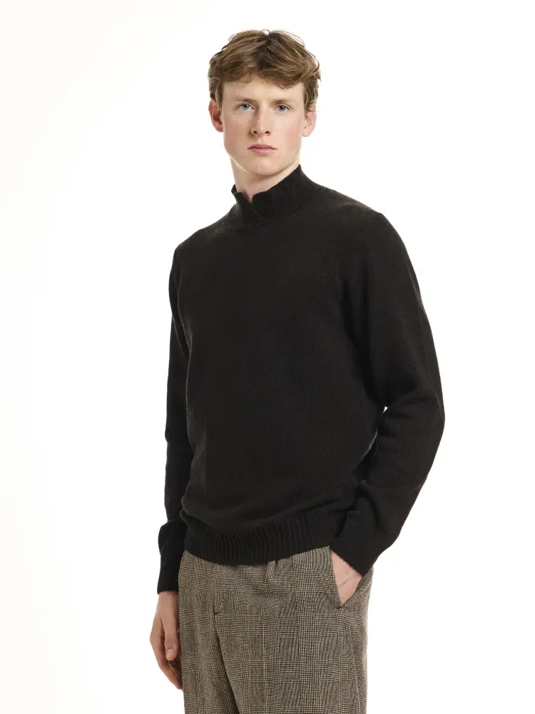 L/S Open mock neck