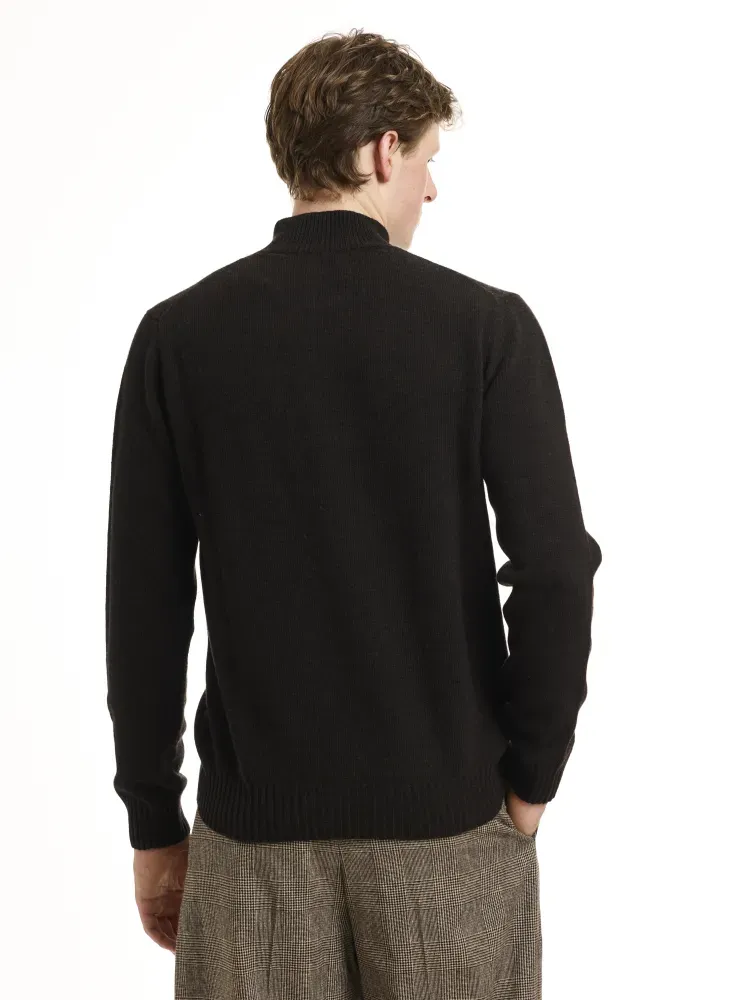 L/S Open mock neck