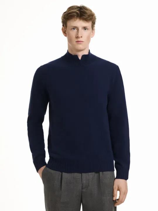 L/S Open mock neck