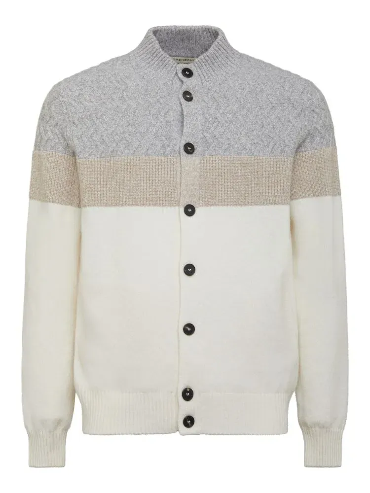 L/S Button Stand Collar cardigan
