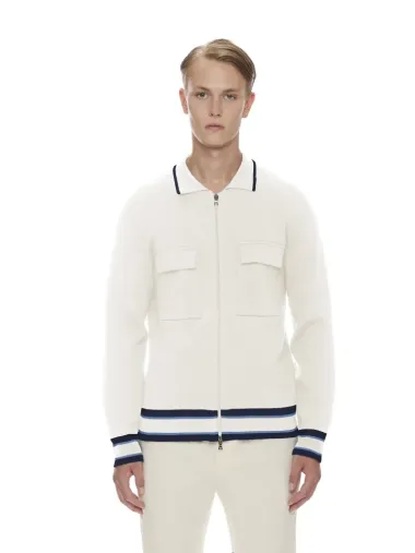 Langarm Polo Zipp Jacke 2