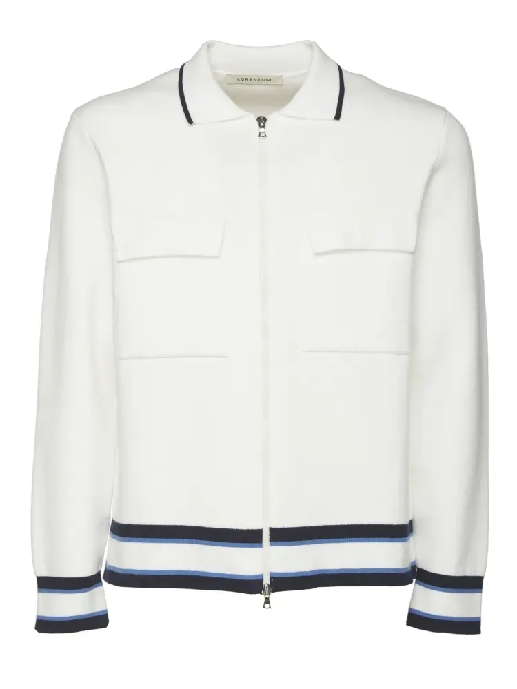 L/S Polo zip cardigan