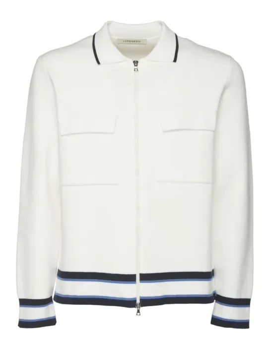 Langarm Polo Zipp Jacke